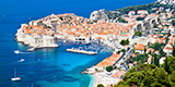 Idyllic Croatian harbourside in the town of Split highly popular with tourists