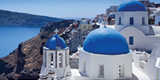 White and blue houses on the Greek island of Santorini